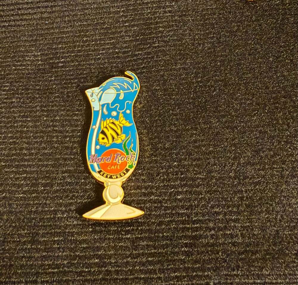 Hard Rock Cafe Key West Florida Hurricane Series Tiger Fish Splash Wave Pin